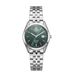 JDM Military Polshorloge Dames Kwarts Groen Wijzerplaat Zilverkleurig Stalen Band JDM-WL024-01