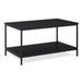 Amazon Basics Salontafel, Rechthoekig, met Onderplank, Woonkamer, Centrale Tafel, Moderne Stijl, Zwart, 50,5cm x 80cm x 42cm