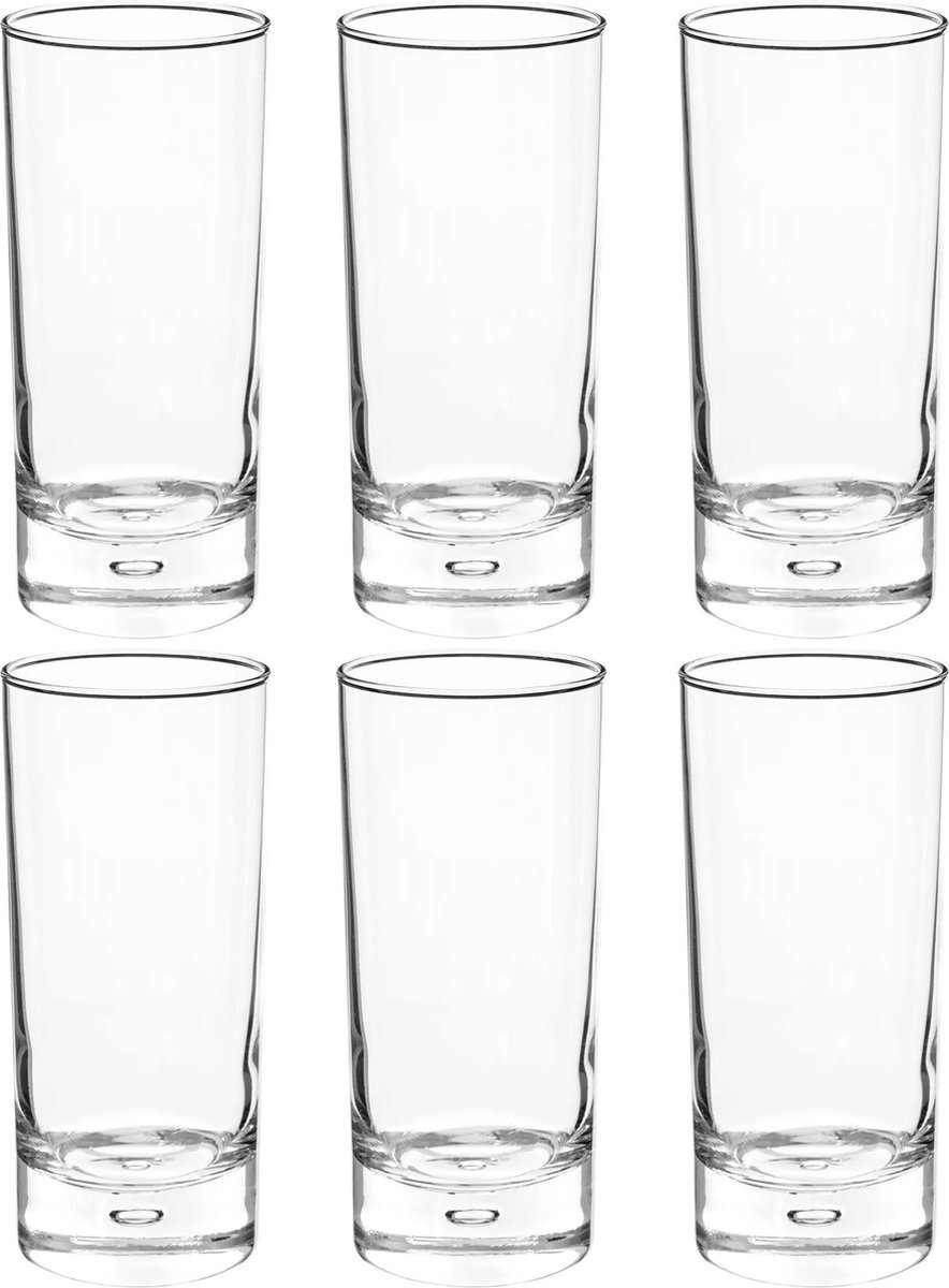 Secret de Gourmet Set van 6x stuks longdrink glazen Georgi 290 ml van glas - Drinkglazen - Waterglazen - Tumbler