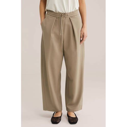 WE Fashion Dames barrel pantalon Beige 36
