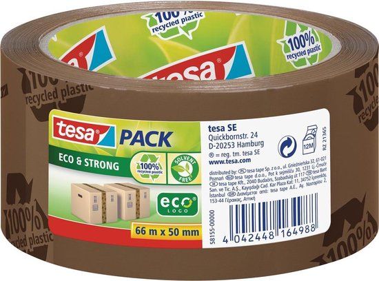 tesa ECO & STRONG 58155-00000-00 Pakband - Bruin - 66 m x 50 mm - 1 stuk