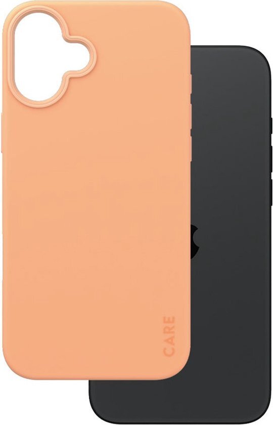 PanzerGlass Hoesje Geschikt voor iPhone 16 Plus Hoesje Siliconen - PanzerGlass CARE Fashion Case MagSafe - oranje