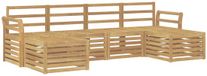 vidaXL - Buiten - bank - set - 6 - st - Wit - Massief - Acacia - Hout