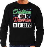 Bellatio Decorations Shoppartners Bv Foute Kersttrui / sweater - Christmas for dummies - zwart voor heren - kerstkleding / kerst outfit L