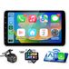 Awesafe 1DIN Autoradio met 10-inch draaibaar scherm (360°), Android, 4GB RAM, 64GB opslag, CarPlay, Android Auto, GPS, WiFi, DAB+