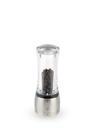 Peugeot - Daman u'Select Manual Pepermolen - Verstelbare Grinder - Acryl & RVS 16 cm