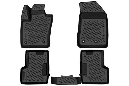 Element Rubbermatten 3D voor JEEP Renegade, 2014 ->, 4 delig, Zwart