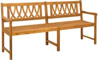 vidaXL Tuinbank Naturel 180 x 55,5 x 90 cm Massief Acaciahout