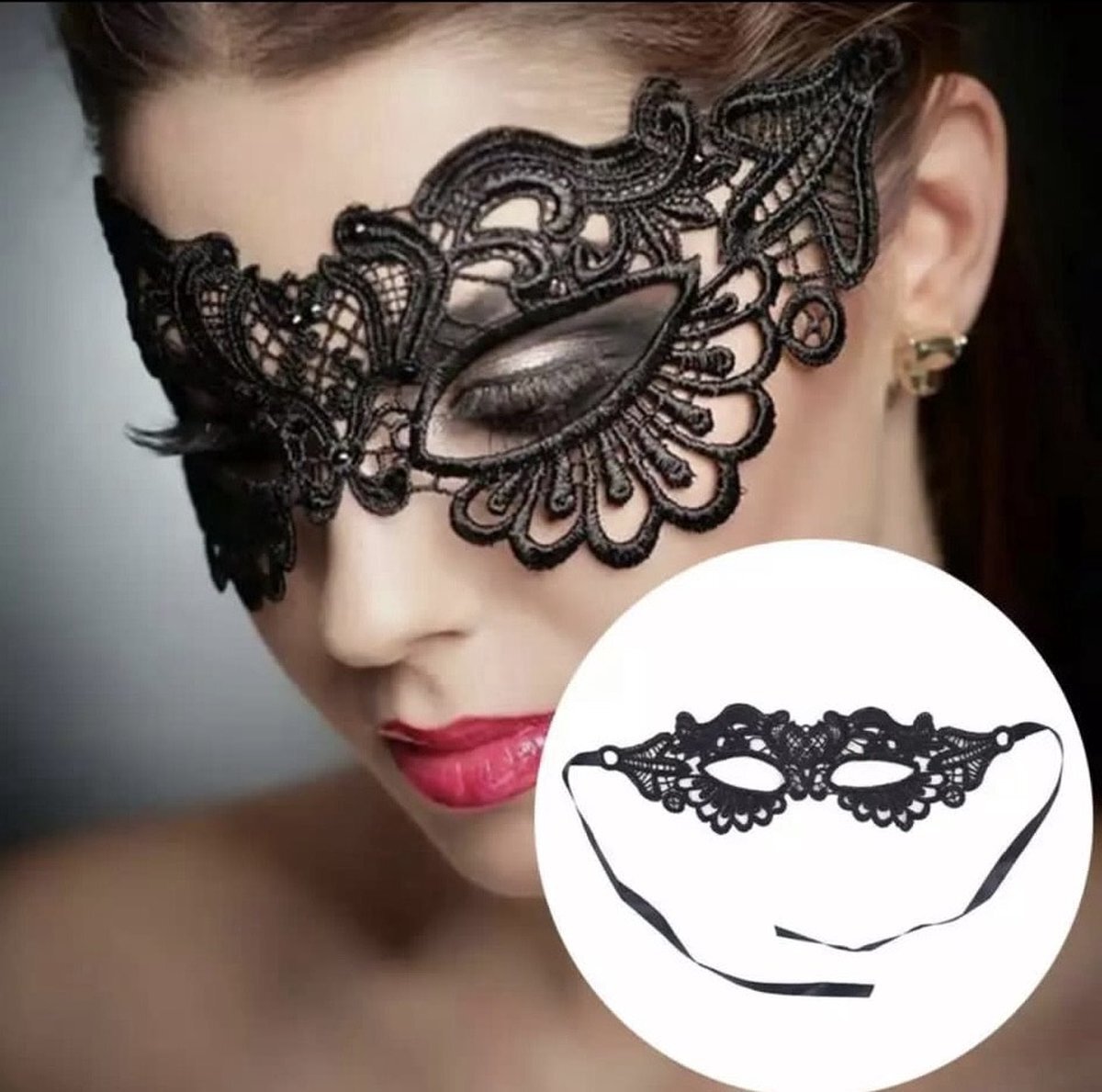 Akyol Kant Masker Zwart – Carnaval - Halloween Masker - venetie masker - masker voor bal - gala masker - festival masker - masker – carnaval - kantmasker vrouwen - bal - klassenfeest - Bal masker - Party Maskers Feestelijke Feestartikelen - carnaval