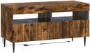 vidaXL meuble TV LED ZWOLLE 81 x 35 x 43 cm chêne fumé bois transformé