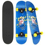 Hikole Compleet skateboard voor beginners, 80 x 20 cm, geschikt voor kinderen, jongeren, beginners en professionals, dubbel