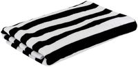 ATMOSPHERA CREATEUR D'INTERIEUR JJA Badhanddoek The Palm Resort van katoen, 90 x 180 cm, Noir et blanc