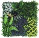 OEM Kunstmatige wandpanelen met een rijke groene kleur - met verschillende bladeren - vormgesneden - bieden privacy - met een basis van groen doek (afmetingen: 50 x 50 cm)