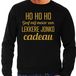 Bellatio Decorations Foute kersttrui/sweater voor heren - Hohoho jonko cadeau - zwart - glitter goud S