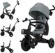 KinderKraft AVEO 2 PLUS - Driewieler - 360° Draaibare Zitting - Grijs