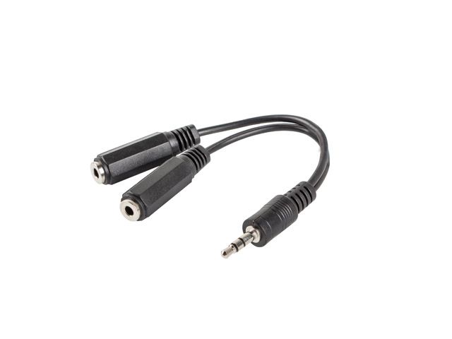 Lanberg AD-0024-BK - Audio kabel - 0,1 m - Zwart