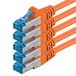 1aTTack.de CAT6 Gigabit LAN-kabel - 5 x 3,0 m 1000 Mbit/s - RJ45 oranje