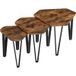 Vasagle - Tables gigognes, lot de 3, tables d'appoint, bouts de canapé pour salon, empilable, robuste, assemblage facile, structure en acier, style industriel, marron rustique et noir par Songmics LNT14