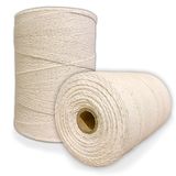 Duurzame weefgetouw warpdraad (natuurlijk/gebroken wit), één spoel, 8/4 warp-garen (800 meter), perfect voor weven: tapijt, tapijt, deken of patroon - kromtrekken draad voor elk weefgetouw