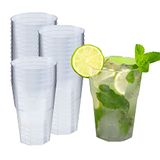 Silverkitchen 25 x cocktailbekers, 200 ml, herbruikbare partybekers, cocktailbekers van hard plastic, herbruikbare drinkbekers, Made in Germany, glashelder