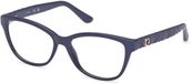 Guess GU50307 Shiny blue 50/16/140 Vrouwen Brilmonturen
