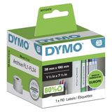 DYMO LabelWriter Labels - 59mm x 102mm - White Poly - 300 Labels