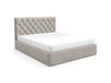 selsey Lit rembourré 140x200 cm avec coffre en velours beige