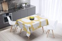 Bonamaison Tafelkleed, Anti-Mold, Sneldrogend, Waterdicht, 100% Polyester Tafellaken, Willekeurig patroon, 140 x 140 Cm - Ontworpen en Vervaardigd in Turkije