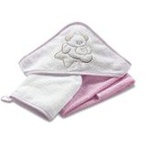Italbaby 050.4100-0371 badjas met capuchon van badstof, 75 x 75 Sweet Pink, 350 g