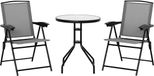 Outsunny Bistroset voor buiten - Metaal - 60x60x70cm - Grijs