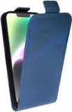 Rosso Element Verticale Flip Case Geschikt voor Apple iPhone 15 | Portemonnee Book Case | Hoesje met Pasjeshouder | Magneetsluiting | Twee Pasjes | Blauw