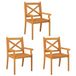 Syfax Acaciahout Tuinstoelen 3 st massief