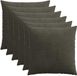vidaXL Kussensloop 6 stuks ALMELO Antracietkleurig 80 x 80 cm corduroy