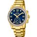 Jaguar J983/3 Polshorloge Dames Goudkleurig Staal Blauw Saffierglas