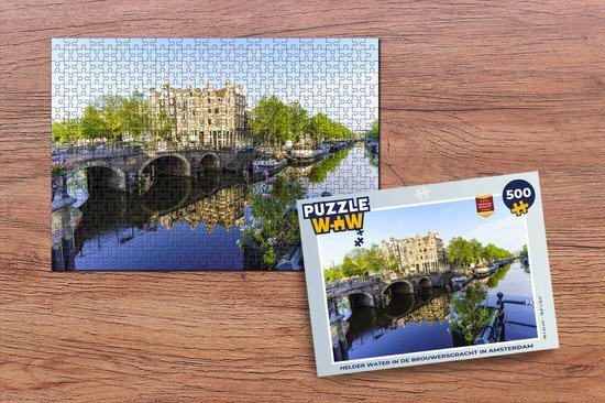 MuchoWow Puzzel Helder water in de Brouwersgracht in Amsterdam - Legpuzzel - Puzzel 500 stukjes