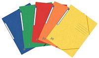 Oxford Hoekspanner A4 zonder kleppen, van karton, gesorteerd met 5 kleuren, 10 stuks, groen, blauw, geel, oranje, rood