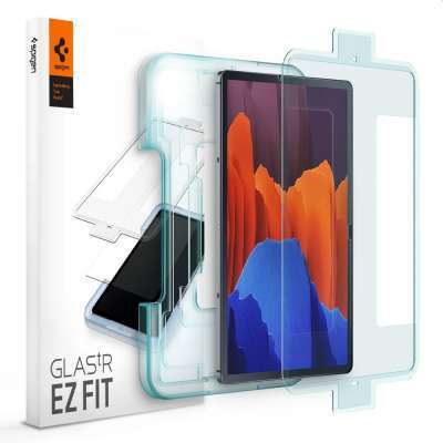 Spigen Glass Samsung Galaxy Tab S7 Plus Met Montage Frame EZ FIT transparant