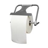 Jofel AD60010 Wandrolhouder, industriële papierdispenser met voorzaag om te snijden, hoge weerstand, stalen buis 20 mm, voor spoelen tot 500 m