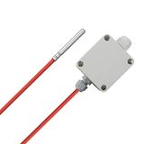 iOVEO 213HS02202 - PT1000 - Temperatuur-meetomvormer in behuizing met siliconen aansluitkabel incl. sensor PT1000, uitgang actief, meetbereik instelbaar, temperatuursensor, 2 meter