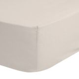 Good Morning Hoeslaken Effen Kleur - 1 Persoons 90x220 cm - Zand - 100% Katoen Renforce