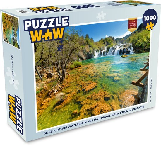 MuchoWow Puzzel De kleurrijke wateren in het Nationaal park Krka in Kroatië - Legpuzzel - Puzzel 1000 stukjes volwassenen