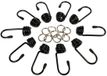 Lampa Set met 10 metalen haken en ringen, Zwart