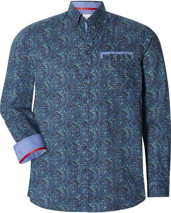 Babista Heren Overhemd - 45/46 - Donkerblauw - Katoen - Regular Fit - Lange Mouw