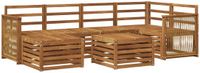 vidaXL - Hoek loungeset - 6-delig - Naturel - Massief Acacia Hout