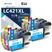 Brother Cartouches d'encre pour Brother LC421XL - Pack de 6 - Couleur Cyan, Magenta, Jaune