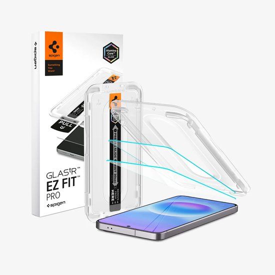 Spigen Screenprotector geschikt voor Samsung Galaxy A57 - Tempered Glas met Montage 2 stuks - Transparant