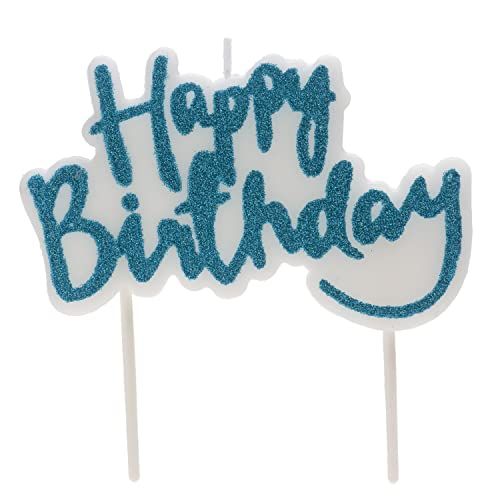 Dekora Originele verjaardagskaarsen | Happy Birthday-kaars met decoratieve letters - 10 x 6,5 cm