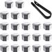 OEM Bol 20 stuks Wieldoppen met Bandmoer Doppen 17mm - Zilverkleurig