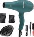 BAESS Föhn met Diffuser - 5 Standen - Ionische Haardroger met Borstel - Coolshot - 2200W - Groen