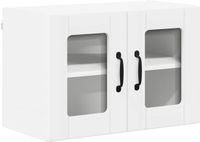 vidaXL Wandglas cabinet LUCCA hoogglans wit 60 x 31 x 40 cm